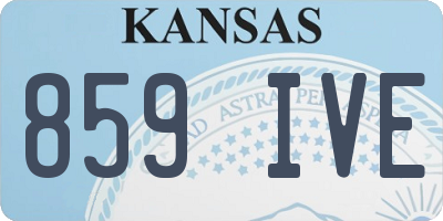 KS license plate 859IVE