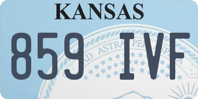 KS license plate 859IVF