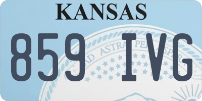 KS license plate 859IVG