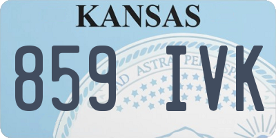 KS license plate 859IVK