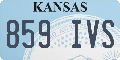KS license plate 859IVS