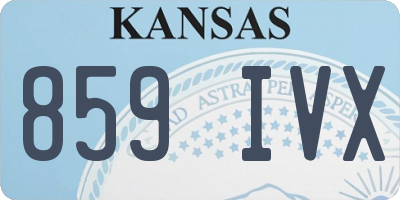 KS license plate 859IVX