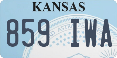 KS license plate 859IWA