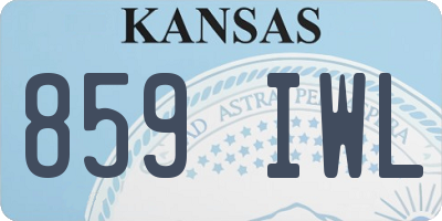 KS license plate 859IWL