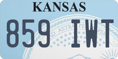 KS license plate 859IWT