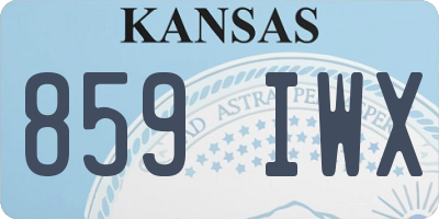 KS license plate 859IWX