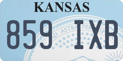KS license plate 859IXB