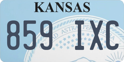 KS license plate 859IXC