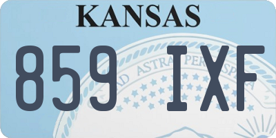 KS license plate 859IXF