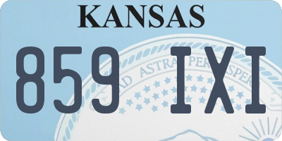 KS license plate 859IXI