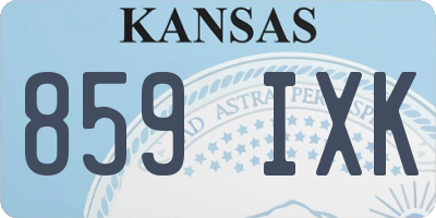 KS license plate 859IXK