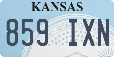 KS license plate 859IXN
