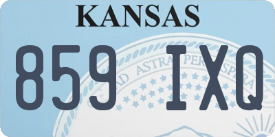 KS license plate 859IXQ