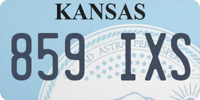 KS license plate 859IXS