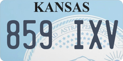 KS license plate 859IXV
