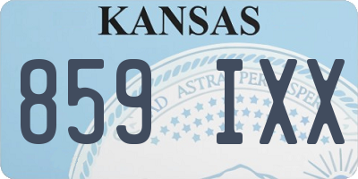 KS license plate 859IXX