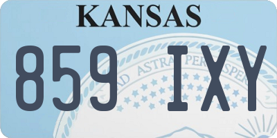 KS license plate 859IXY