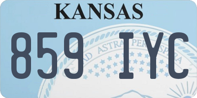 KS license plate 859IYC