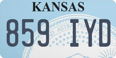 KS license plate 859IYD