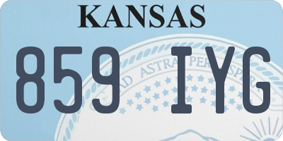 KS license plate 859IYG