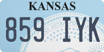 KS license plate 859IYK