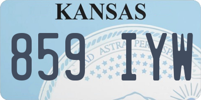KS license plate 859IYW