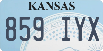 KS license plate 859IYX