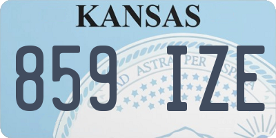 KS license plate 859IZE