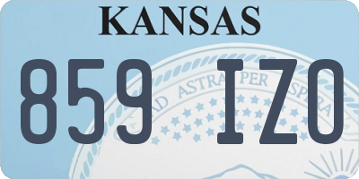 KS license plate 859IZO