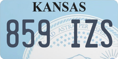 KS license plate 859IZS