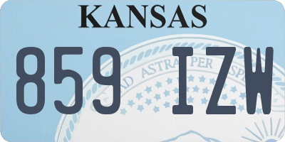 KS license plate 859IZW