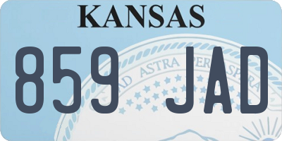 KS license plate 859JAD