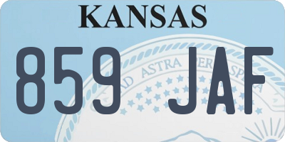 KS license plate 859JAF