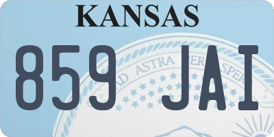 KS license plate 859JAI