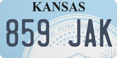 KS license plate 859JAK