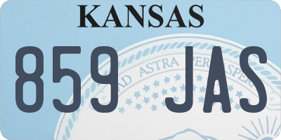 KS license plate 859JAS