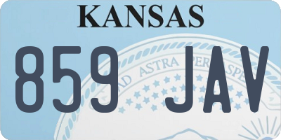 KS license plate 859JAV