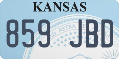KS license plate 859JBD