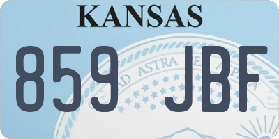 KS license plate 859JBF
