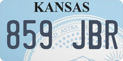 KS license plate 859JBR