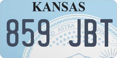 KS license plate 859JBT