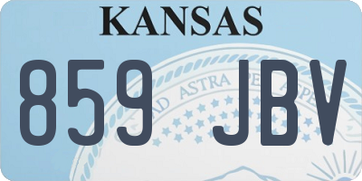 KS license plate 859JBV
