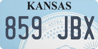 KS license plate 859JBX