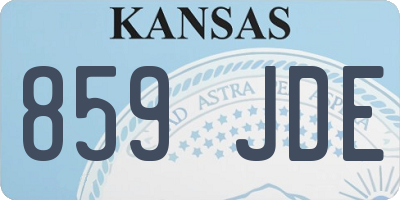 KS license plate 859JDE