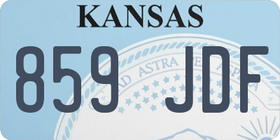 KS license plate 859JDF