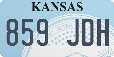 KS license plate 859JDH