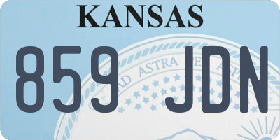KS license plate 859JDN