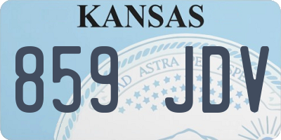 KS license plate 859JDV