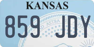 KS license plate 859JDY