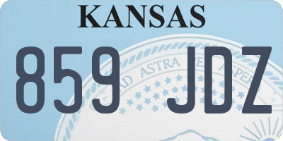 KS license plate 859JDZ